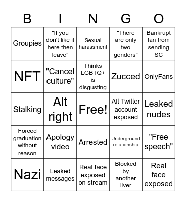 🌈 Bingo Card