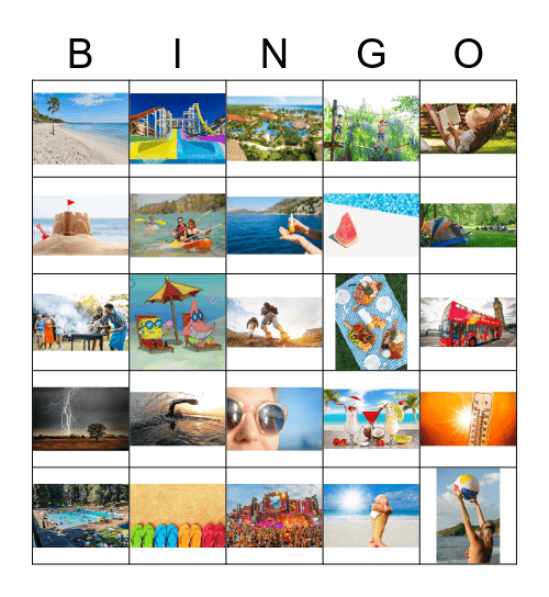 Holidays Bingo Card