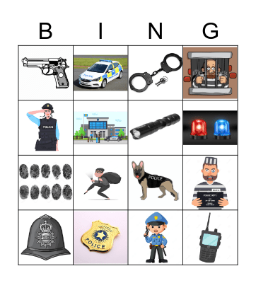 Police Bingo Card