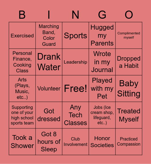 Girls Who Code Bingo Card