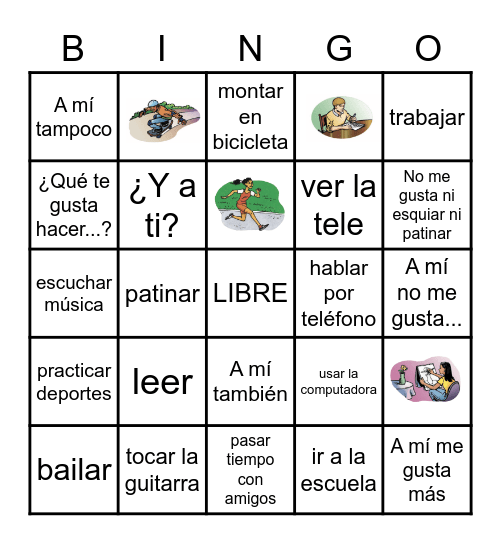 Realidades 1A Bingo Card