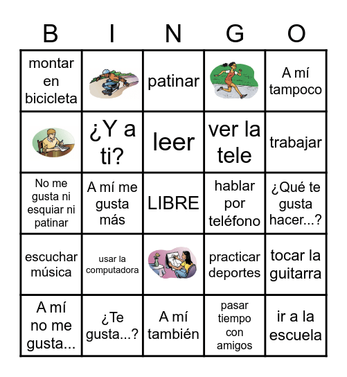 Realidades 1A Bingo Card