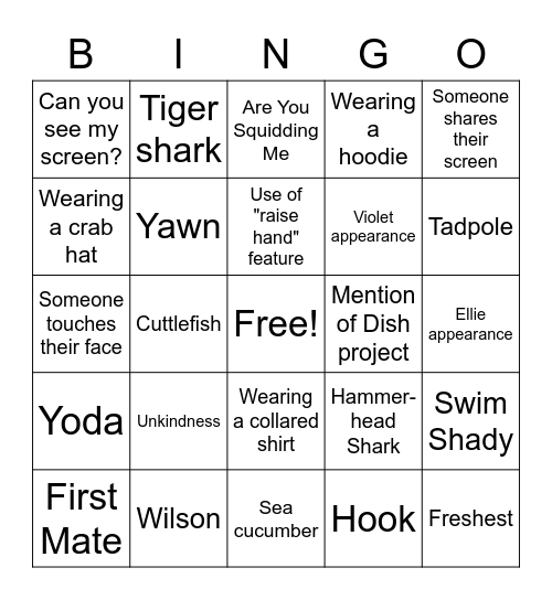 2022 PerFISHies Bingo Card