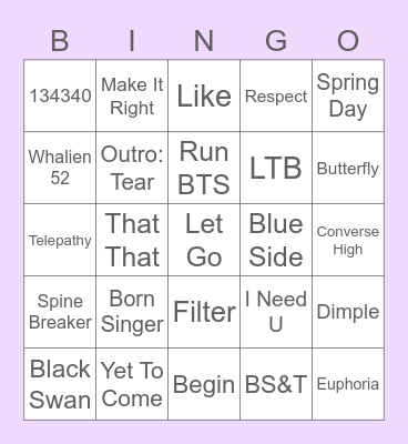 @_koffeebt Bingo Card