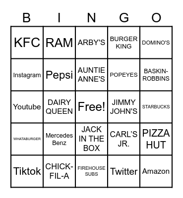 40 - Logos Bingo Card