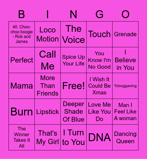 Purple - Martin Bingo Card