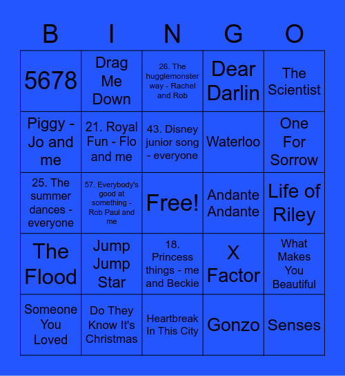 Dark Blue - Martin Bingo Card