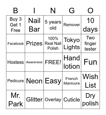 Color Street Bingo Card