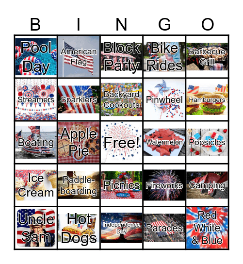 July Bingo Card