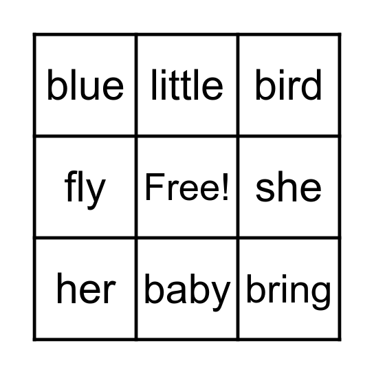 Module 2 Week 3 High Frequency Bingo Card