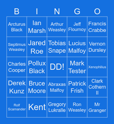 Fathers & Father Figures of HP & DD Staff Bingo Card