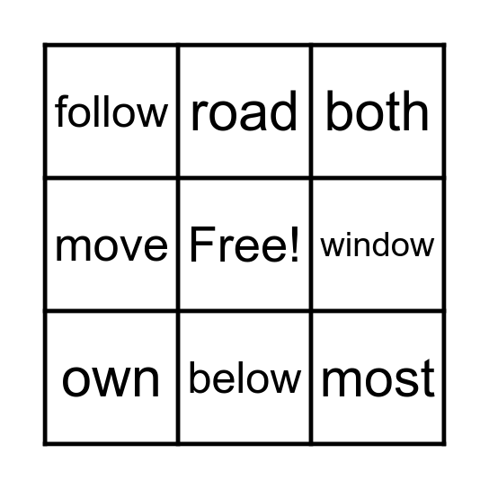 Module 5 Week 1 High Frequency Bingo Card