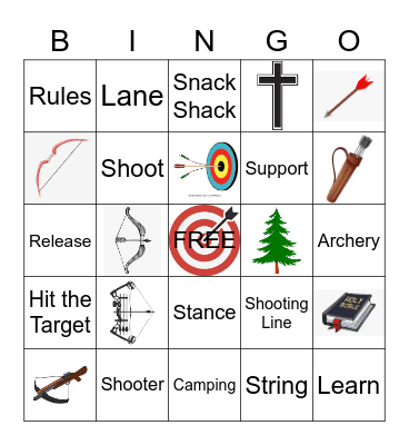Archery BINGO Card