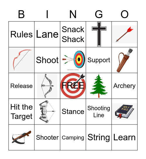 Archery BINGO Card