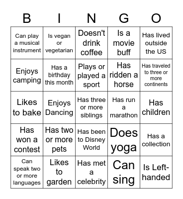 Bingo Card