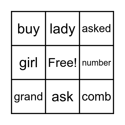 Module 4 Week 1 High Frequency Bingo Card