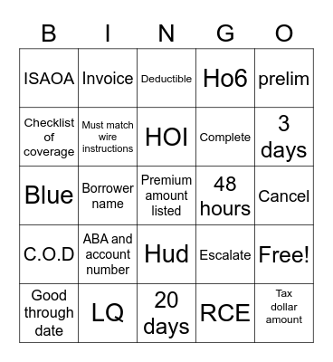 Bingo Card