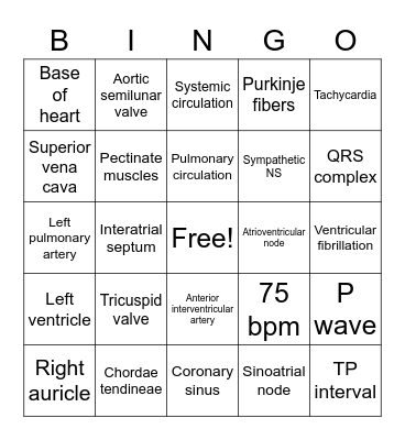 Dunston 142 Heart Rappahannock Community College Bingo Card