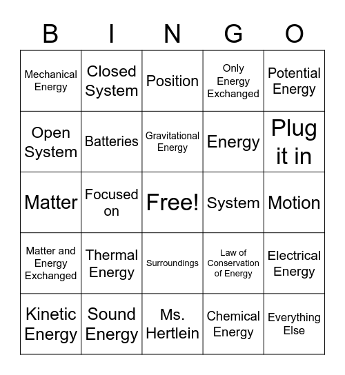 AKS 7 Bingo Card