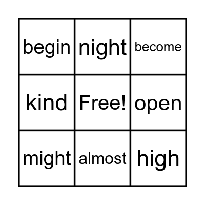 Module 5 Week 2 High Frequency Bingo Card