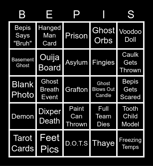 BEPIS BINGOWO Bingo Card