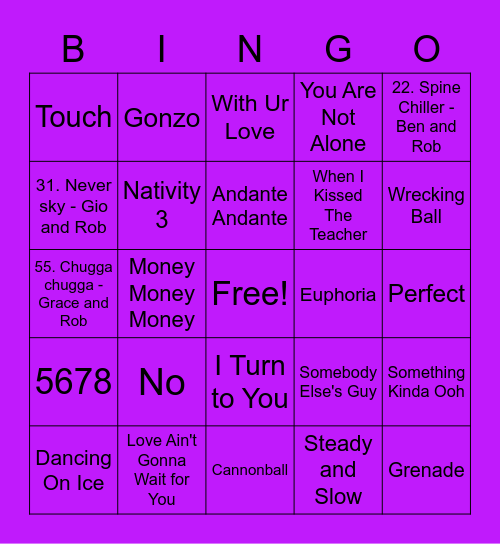 Purple - Lauren (AnFe) Bingo Card