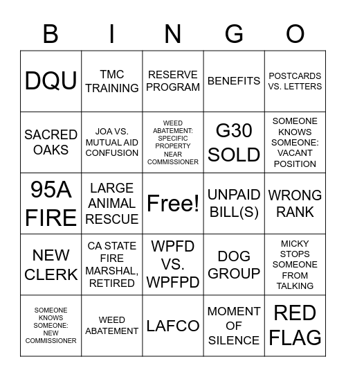 OPERATION EVENING LIGHT Bingo Card