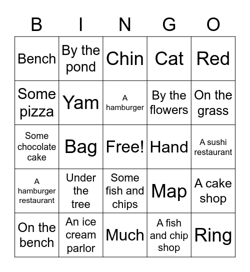 C4 Class 11 Bingo Card