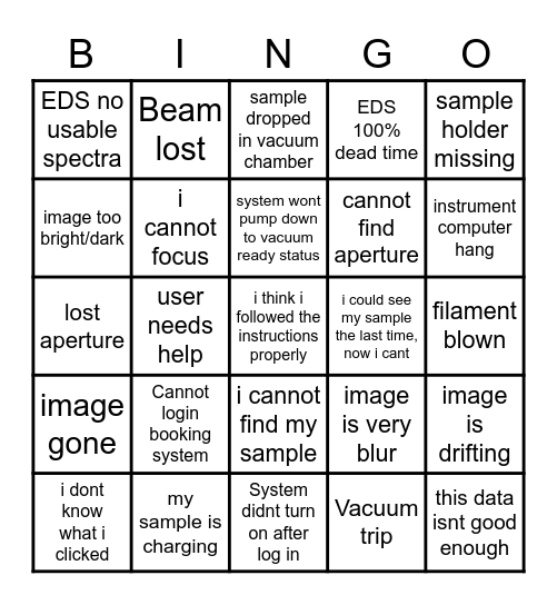 emxrd Bingo Card