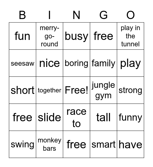 Unit 10-11 Bingo Card