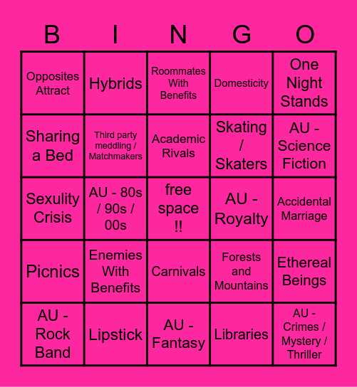 ACE HAN Bingo Card