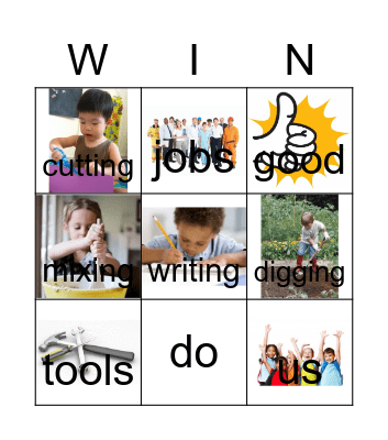 Tools Bingo Card
