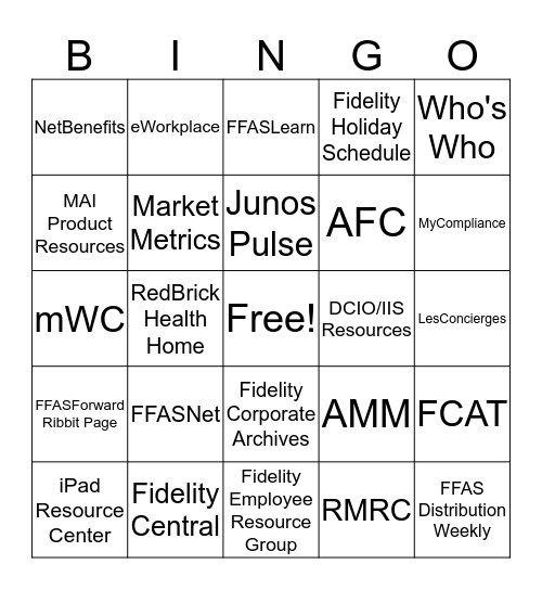 Where did I SEE that?! Bingo Card