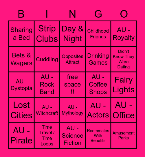 ACE HAN Bingo Card