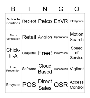 Envysion Bingo Card