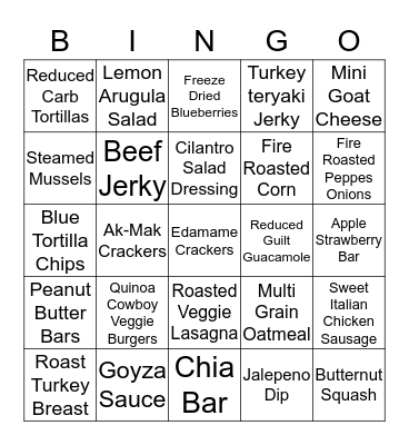 Trader Joe's BINGO Card