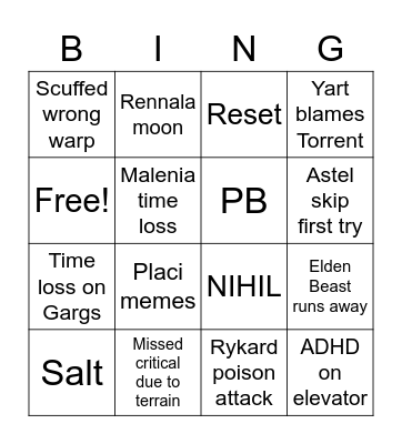 I heckin love Elden Ring BatChest Bingo Card