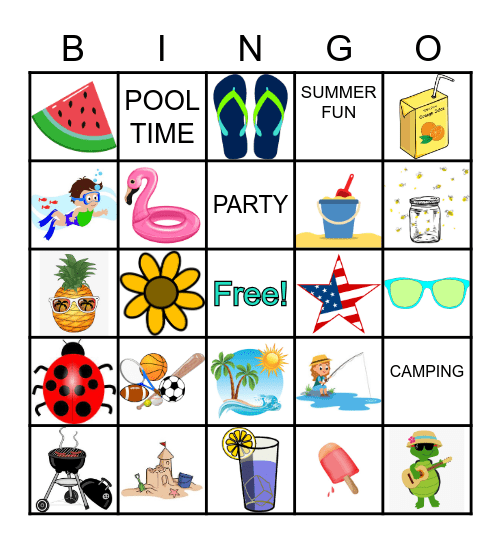 Summer Bingo Card