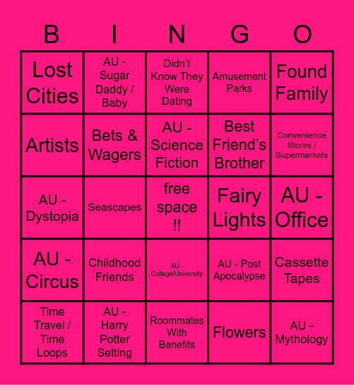 ACE HAN Bingo Card