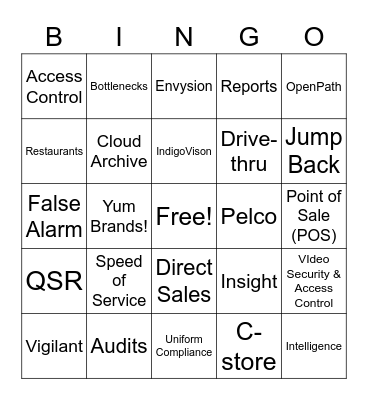Envysion BINGO Card