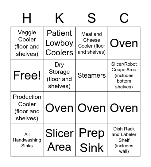 Wexford Cleaning Bingo!!! Bingo Card