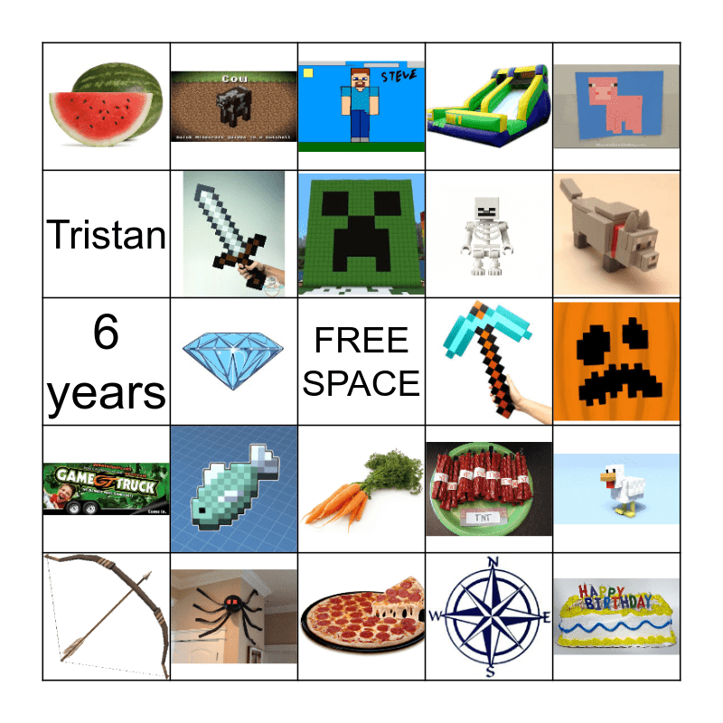 Minecraft Bingo Card