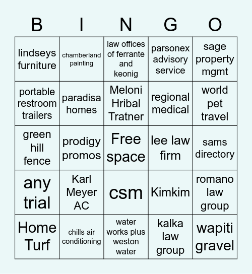 Majesty and Nobility Bino Bingo Card