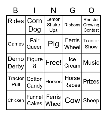 FAIR BINGO Card