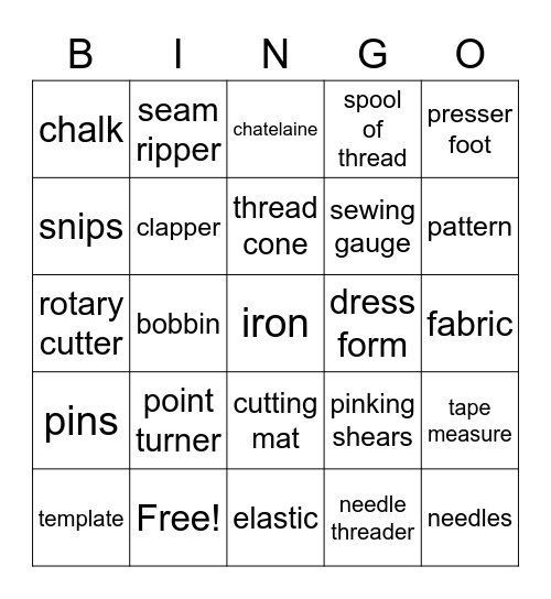 ASGNG Bingo Card