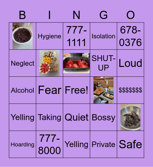 Ingamo Elders Bingo Card