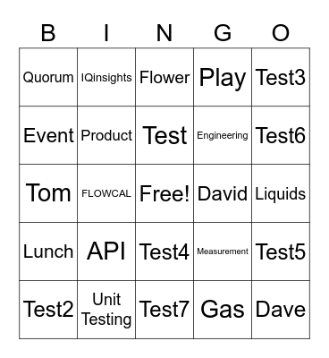 Measurement Bingo Card