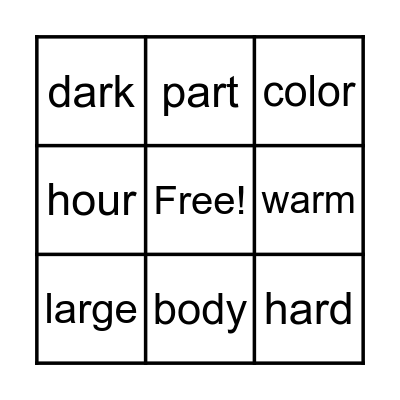 Module 6 Week 3 High Frequency Bingo Card