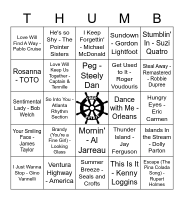 Rock The Yacht Bingo Card