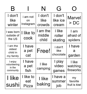 More in common than not Summer at Wmed Bingo Card